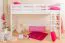 Lit d'enfant / Lit mezzanine "Easy Premium Line" K22/n, hêtre massif blanc - Surface de couchage : 90 x 200 cm