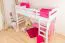 Lit d'enfant / Lit mezzanine "Easy Premium Line" K22/n, hêtre massif blanc - Surface de couchage : 90 x 200 cm