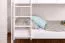 Lits superposés pour adultes "Easy Premium Line" K20/n, tête et pied de lit droits, hêtre massif blanc - 90 x 200 cm (l x L), séparable