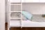 Lits superposés pour adultes "Easy Premium Line" K20/n, tête et pied de lit droits, en hêtre massif blanc - 90 x 200 cm (l x L), convertibles