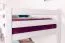 Lits superposés pour adultes "Easy Premium Line" K20/n, tête et pied de lit droits, hêtre massif blanc - 90 x 200 cm (l x L), séparable