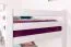 Lits superposés pour adultes "Easy Premium Line" K20/n, tête et pied de lit droits, en hêtre massif blanc - 90 x 200 cm (l x L), convertibles
