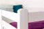 Lits superposés pour adultes "Easy Premium Line" K20/n, tête et pied de lit droits, hêtre massif blanc - 90 x 200 cm (l x L), séparable
