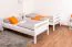 Lits superposés pour adultes "Easy Premium Line" K20/n, tête et pied de lit droits, en hêtre massif blanc - 90 x 200 cm (l x L), convertibles