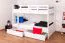 Lit superposé Easy Premium Line K20/n | 2 tiroirs & 2 panneaux | 90 x 200 cm | hêtre massif blanc | Séparable