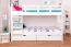 Lit superposé Easy Premium Line K20/n | 2 tiroirs & 2 panneaux | 90 x 200 cm | hêtre massif blanc | Séparable