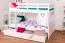 Lit superposé Easy Premium Line K20/n | 2 tiroirs & 2 panneaux | 90 x 200 cm | hêtre massif blanc | Séparable