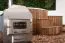 Hot Tub Gleinker en bois thermique avec éclairage LED, couvercle thermique, buses de massage combinées, filtre à sable, boîte en bois et isolation thermique, cuve : blanche, diamètre intérieur : 180 cm