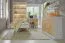 Lit escamotable vertical | Lit pliant | Lit mural | Surface de couchage 120 x 200 cm | Lit simple | Couleur : chêne / blanc | Sommier à lattes inclus | 3 étagères | Nalut 08