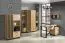 Armoire Trevalli 4, Couleur : Chêne / Noir - Dimensions : 159 x 90 x 40 cm (H x L x P)