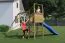 Tour de jeux Anton avec double balançoire et toboggan ondulé FSC®.