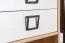 Armoire 25, couleur : hêtre / blanc - 198 x 44 x 37 cm (H x L x P)