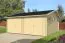 Garage en bois Bleikogel - 70 mm Maison en madriers, Surface : 33,1 m², Toit en bâtière