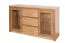 Vitrine Selun 01, Couleur : Chêne brun foncé - 80 x 140 x 43 cm (H x L x P)