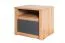 Table de chevet compacte Faleula 11, 1 tiroir, chêne/gris, dimensions : 45 x 50 x 43 cm, avec protection ABS, compartiment ouvert, pour chambre à coucher