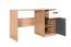 Bureau ado Sallingsund 08 | 76 x 120 x 51 cm | Chêne / Blanc / Anthracite | 1 porte, 1 tiroir, 2 niches