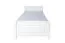 Lit simple blanc, lit d'appoint moderne en pin massif 78, sommier à lattes inclus, surface de couchage 80 x 200 cm, stable et durable