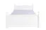 Lit simple blanc, lit d'appoint moderne en pin massif 98, sommier à lattes inclus, dimensions du matelas 140 x 200 cm, durable et stable, montage facile