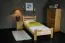 Lit d'enfant / lit de jeunesse en bois de pin naturel massif A24, sommier à lattes inclus - Dimensions 120 x 200 cm