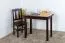 Table rectangulaire en pin massif teinte noyer Junco 226B | 50 x 90 cm | Design moderne, robuste