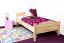 Lit enfant/adolescent 113C | Hêtre massif naturel | 100 x 200 cm | Avec sommier | Design moderne et robuste