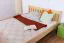 Lit double / lit d'appoint en pin massif naturel 65, sommier à lattes inclus - 160 x 200 cm