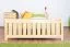 Lit enfant ou adolescent en pin massif naturel 140 x 200 cm | Inclus sommier à lattes | Design moderne | Structure robuste