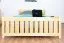 Lit enfant ou adolescent en pin massif naturel 140 x 200 cm | Inclus sommier à lattes | Design moderne | Structure robuste