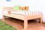 Lit simple / lit d'appoint en bois de pin massif, naturel 74, sommier à lattes inclus - Dimensions 100 x 200 cm