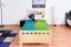 Lit enfant ou adolescent en pin massif naturel 68 | Design moderne | 90 x 200 cm | Sommier inclus