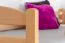 Lits superposés pour adultes "Easy Premium Line" K18/h avec couchage supplémentaire et 2 caches, Tête de lit ajourée, Hêtre massif naturel - Couchage : 90 x 200 cm, Convertibles