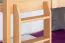 Lits superposés pour adultes "Easy Premium Line" K18/h avec couchage supplémentaire et 2 caches, Tête de lit ajourée, Hêtre massif naturel - Couchage : 90 x 200 cm, Convertibles