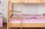 Lit superposé divisible Easy Premium Line K19/n | Hêtre massif naturel | 90 x 200 cm | Tête et pied ajourés