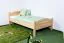 Lit enfant/adolescent 113C | Hêtre massif naturel | 100 x 200 cm | Avec sommier | Design moderne et robuste