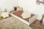 Lit pour jeunes / lit fonctionnel en bois de pin massif, laqué blanc 92, avec sommier à lattes - Surface de couchage 90 x 200 cm