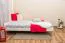 Lit simple / lit d'appoint en bois de pin massif, laqué blanc A8, avec sommier à lattes - Dimensions : 120 x 200 cm