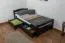 Lit enfant/junior Easy Premium Line K1/2n | 2 tiroirs & 2 panneaux | 90 x 200 cm | Hêtre massif chocolat