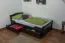 Lit enfant/junior Easy Premium Line K1/2n | 2 tiroirs & 2 panneaux | 90 x 200 cm | Hêtre massif chocolat