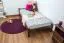 Lit simple / lit d'appoint en bois de pin massif, couleur noisette A14, avec sommier à lattes - Dimensions 90 x 200 cm 