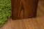 Lit d'enfant avec barrières anti-chutes en bois de pin massif, couleur noyer A17, sommier à lattes inclus - Dimensions 70 x 160 cm 