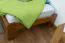 Lit futon / lit en bois massif de pin , couleur chêne A10, incl. sommier à lattes - dimension 90 x 200 cm