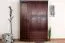 Armoire en pin massif couleur noyer Junco 06 - Dimensions : 195 x 135 x 59 cm (H x L x P)