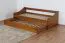 Lit fonctionnel ado pin massif | Finition chêne rustique | 90 x 200 cm | Inclus sommier | Compact et robuste