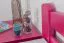 Lit pour enfant "Easy Premium Line" K4, 120 x 200 cm en hêtre massif laqué rose