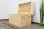 Coffre en bois de pin massif, naturel 184 - Dimensions : 44 x 68 x 43 cm (H x L x P)