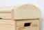 Coffre en bois de pin massif, naturel 184 - Dimensions : 44 x 68 x 43 cm (H x L x P)