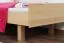 Lit enfant ou adolescent en bois massif de hêtre naturel 116 | 90 x 200 cm | Design moderne | Inclus sommier à lattes