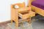 Table de nuit en pin massif couleur aulne Junco 132 - Dimensions : 45 x 34 x 29 cm (H x L x P)