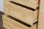 Commode en bois de pin massif, naturel Junco 167 - Dimensions 100 x 120 x 47 cm (h x l x p)