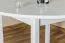 Table en bois de pin massif laqué blanc Junco 235B (ronde) - diamètre 120 cm